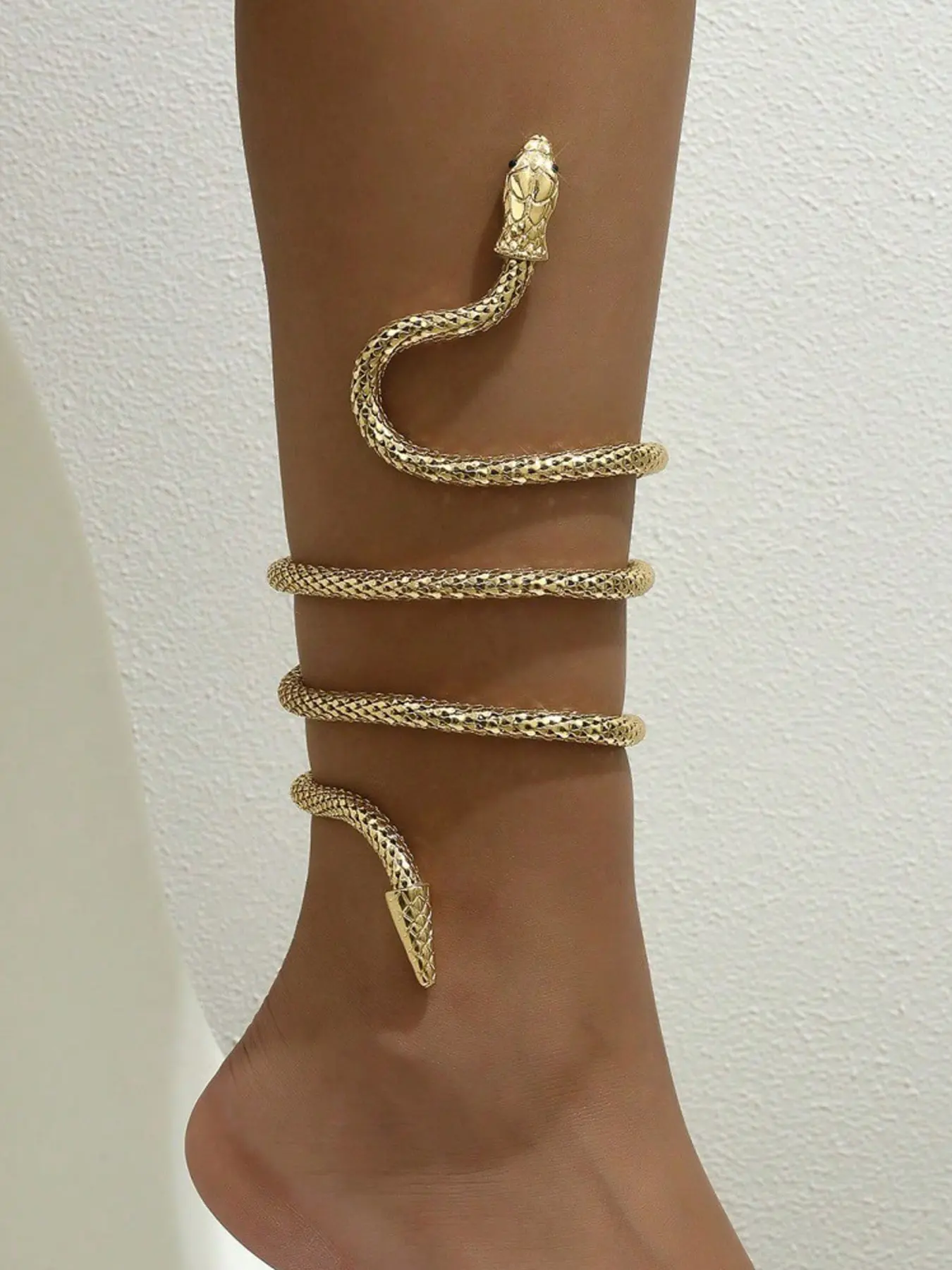 Versatile Stylish Snake Freely Wrap Chain, Adjustable Leg Chain, Ankle Bracelet, Adjustable Anklet, Arm Cuff, Freely Shapeable Simulated Snake Body Jewelry, Fashionable Jewelry Accessories, Fashionable Accessory, Trendy Fashionable Accessories