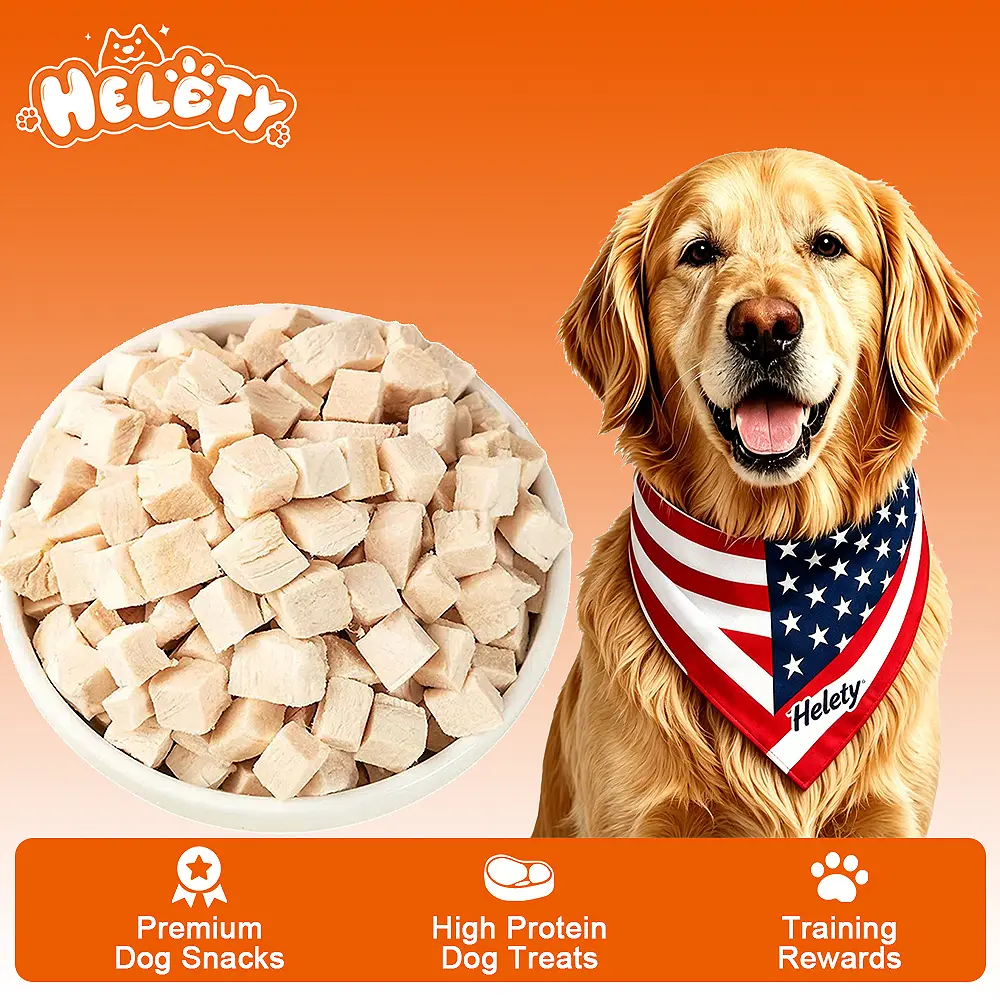 HELETY Grain-Free Dog Chicken Jerky Treats, #1 Ingredient Real Chicken Breast, Low Sodium, with Glucosamine-Chondroitin for Hip & Joint Health, No Artificial Preservatives, Lean Protein, Resealable Bag, All-Breed Natural High-Value Chews collagen coat