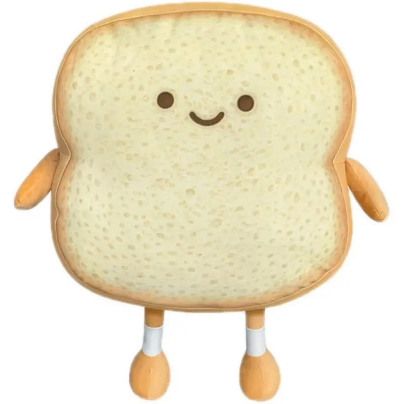 PLL Toast Bread Pillow Funny Food Plush Pillows Small Cute Stuffed Plush Sofa Pillow (Toast Bread,Golden)