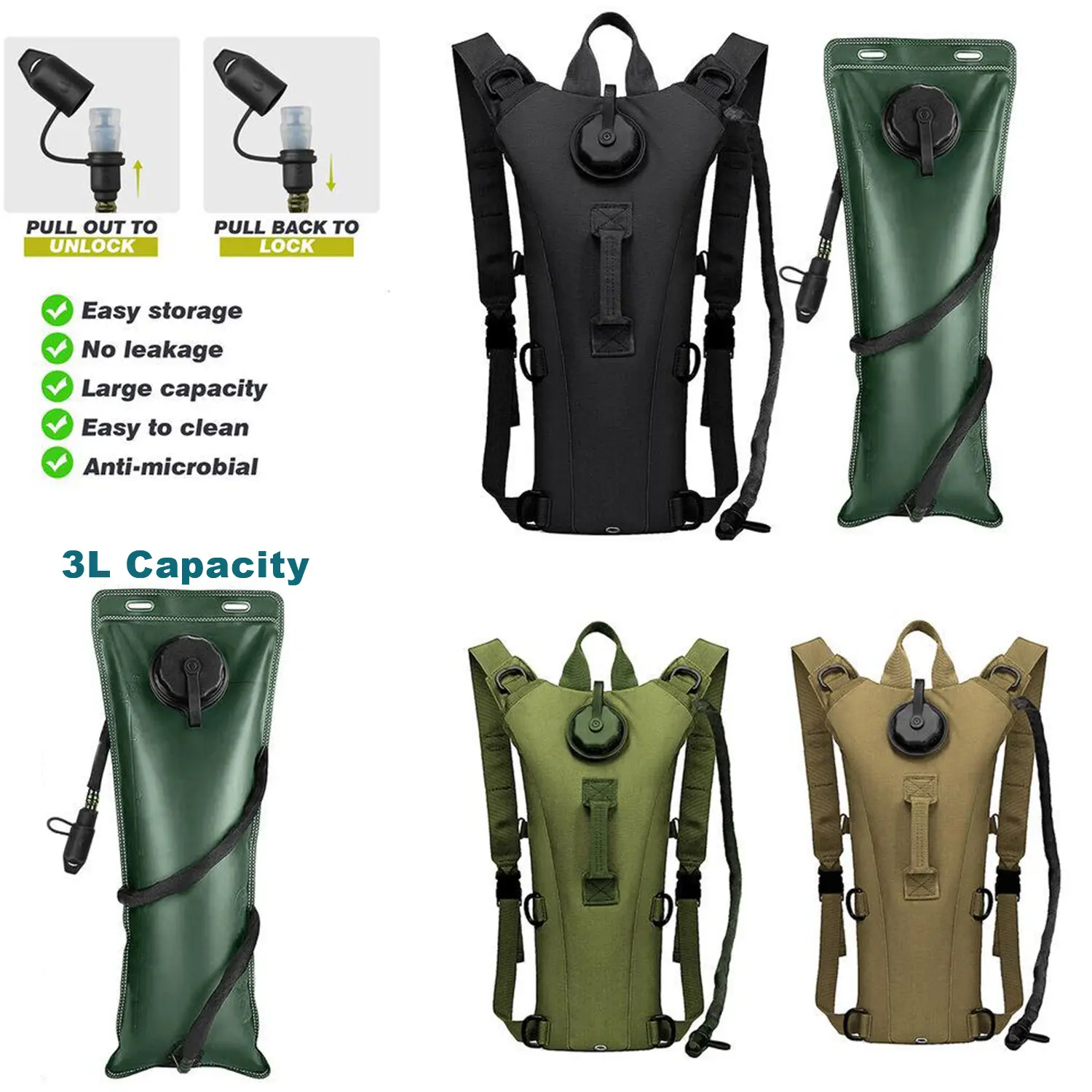 3L Water Bladder Bag Hydration Backpack Pack | Waterproof Hydration Pack for Hiking, Cycling, Running,Climbing Outdoorer, Gift for dad
