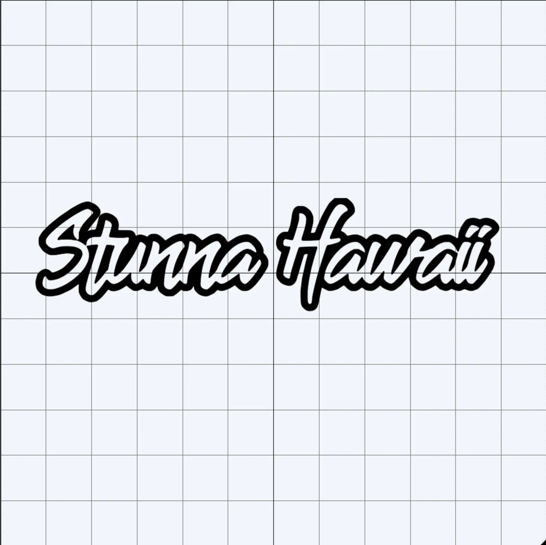 Stunna Visionz Hawaii Hollow Motorcycle Decals - Hollow Font Die-Cut Orcal 651 Vinyl Decorative Decals, Locally Made in Hawaii, 9" x 36", Suitable for Car Window, Magnets & Stickers, All Sales Final, Temporary Option, Car Window Sticker, Sticker Deco