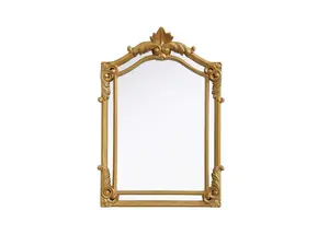 212 MAIN Madeline Series Classic Rectangle Mirror - 25.5x36 in. Traditional Gold Leaf Metal and Resin Frame, Iron Wall Decor for Kitchen, Bath (MR7A2636GF)