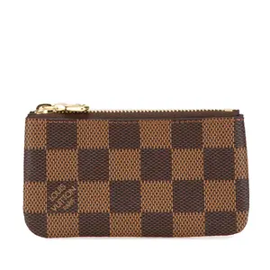 Pre-owned Louis Vuitton Canvas Small Leather Goods Pochette Clé Damier Coin Case