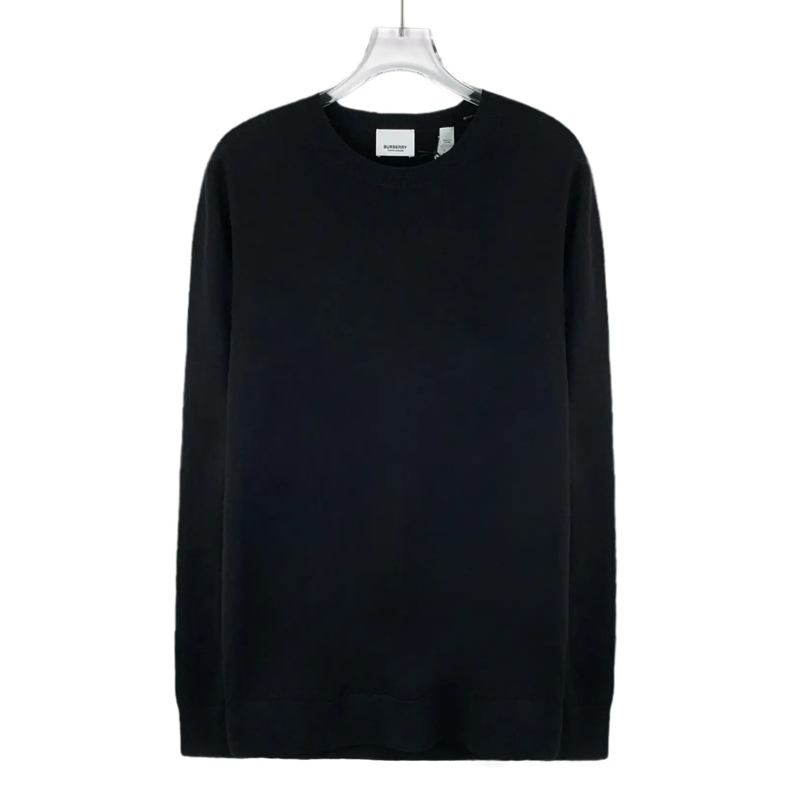 RDLT - Burberry Black Check Patchwork Wool Knit Sweater Size L
