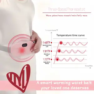 Menstrual Heating Pad, Stomach Heating Pad, Relieves Menstrual Cramps, Rechargeable Design, Three Temperature Settings, Cordless Waist Belt for Women/girls, Perfect Christmas Gift