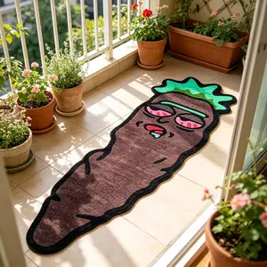 Cartoon Plant Root Shape Rug, Creative Abstract Modern Style, Soft Washable Easy Care, Home Decor for Living Room Bedroom Sofa Table Entrance Hotel Corridor Office Lounge