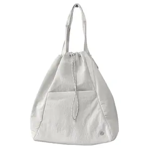 Lululemon 18L Dual-Function Tote and Crossbody Bag for Women, Polyester, Steam Grey