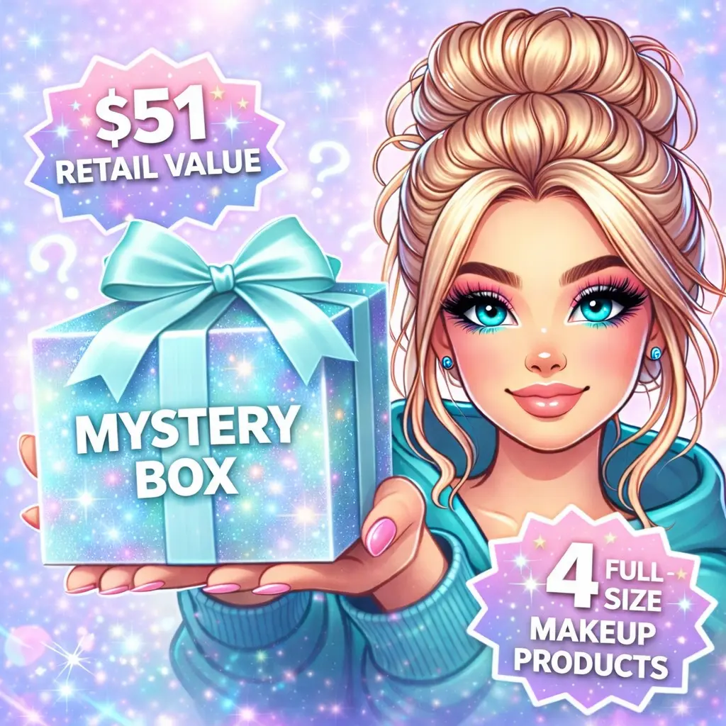 Mateo Beauty Mystery Acrylic Makeup Kit Set - 4 Full-Size Cosmetic Multi-Pack Products (Lipgloss, Oil, Assorted Colors Magnetic Eyeshadow) - $51 Value Limited Stock Mini Slay Set