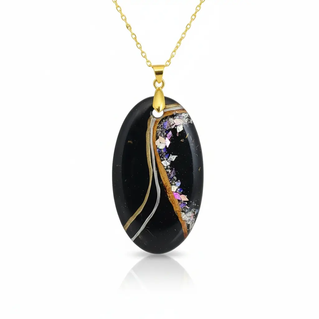Pendant Orgonite Shungite and Black Tourmaline/ EMF Shielding Necklace & Pendant natural crystal intuitive crystal inner peace