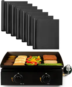 UNCO- Grill Mats for Outdoor Grill, 13" X 15.8", 7 Pack, Nonstick Reusable Grilling Mats for Outdoor Grill, BPA and PFOA Free with Ptfe-Fiberglass Coating