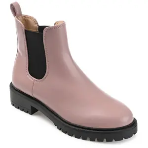 Journee Women's Comfort Insole Kenova Medium and Wide Width Booties, Rose 11