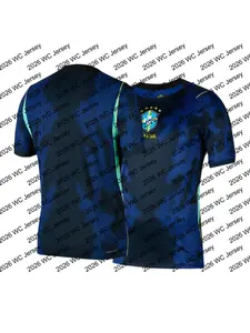 2026 New Season Brazil Team World Competition Away Jersey Men's Soccer Fans Athleisure T-Shirt Summer Quick-dry Soft Lightweight