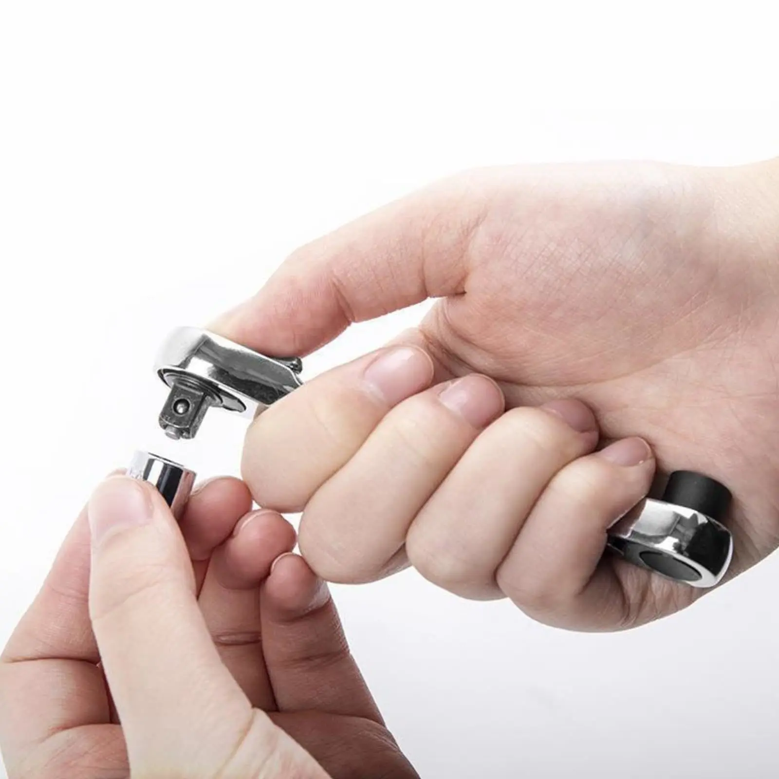 Silver Ratchet Wrench 1/4 Inch Mini Double Headed 72 Tooth Drive Socket (Bits Not Included), Ratchet Set Rotator Practical Accessories Tool, 5 Degrees Quick Install Release Silver Ratchet Wrench 1/4 Inch Mini Double Headed 72 Tooth Drive Socket (Bits Not Included), Ratchet Set Rotator Practical Accessories Tool, 5 Degrees Quick Install Release