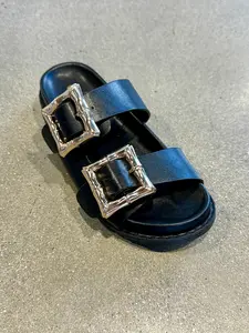 FINAL SALE!! Devon Buckle Sandal in Black
