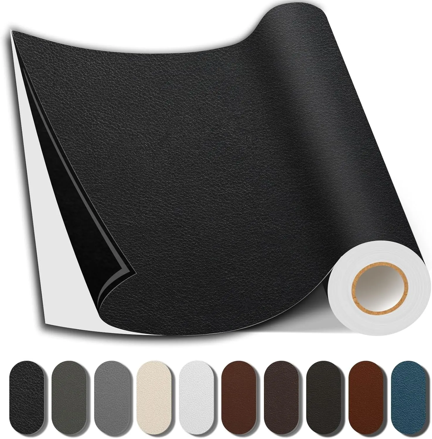 Self-Adhesive Leather Patch Repair Stickers - Quick Fix, Durable, Eco-Friendly, Cuttable Size, Waterproof, Easy to Use, Conforms to Uneven Surfaces, 20in×54in, S/M/L Sizes for Home & Auto Practical Fix (Sofa, Car Seat)