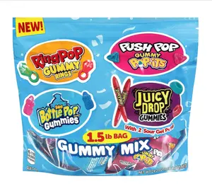 Bazooka Brands Christmas Gummy Candy Variety Pack, 52 Ct Chewy Gummy Candy Individually Wrapped in Fruity Flavors For Birthday Party Favors, Stocking Stuffers, Candy Bowls, Kids Gift