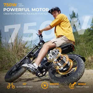 V20/V20Pro Moped Style 1500W/2000W Electric Bike,30mph/33mph Ebike&34-180Miles PAS Range,48V15.6ah/18.2ah/ (874Wh) Larger Battery, 20'' Fat Tire Electric Bike for Adults,UL Safety Certified.