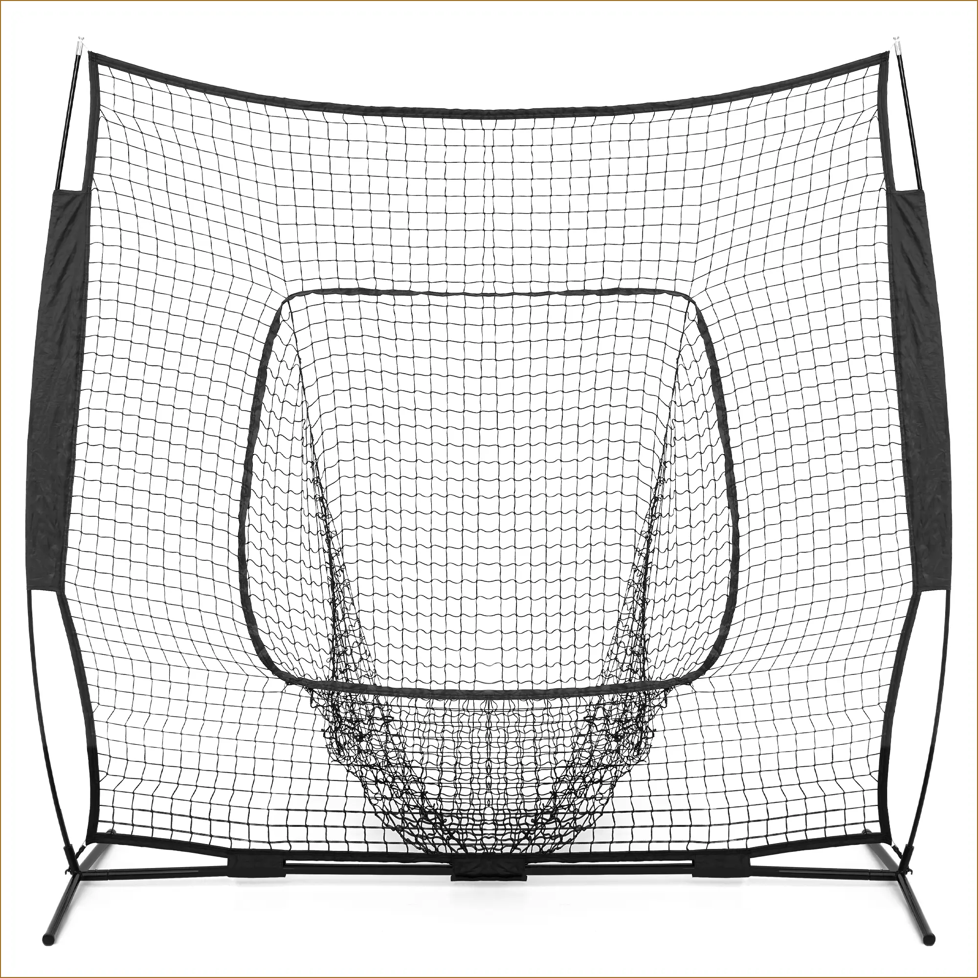 7X7ft Baseball Net with Adjustable Baseball Tee Portable Baseball hitting Net for Hitting and Pitching with Carry Bag