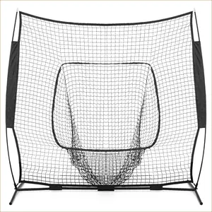 7X7ft Baseball Net with Adjustable Baseball Tee Portable Baseball hitting Net for Hitting and Pitching with Carry Bag
