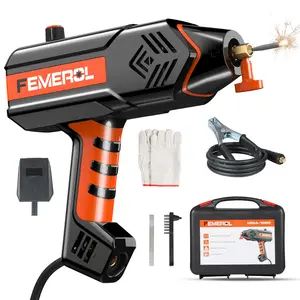 FEMEROL 110V Handheld Welder 120A Portable LGBT Inverter Digital Display Stick Welder With Welding Tool Set and Toolbox