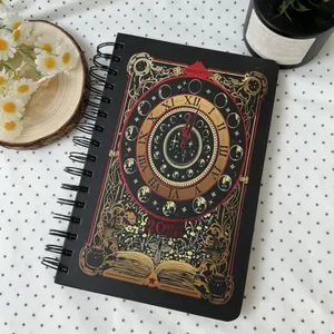 Gothic Style Weekly Planner 2026 Luxurious Thick Clock Diary Roman Compass Design Detailed Progress Tracking Time Management Tool Spiral Bound Compact Portable