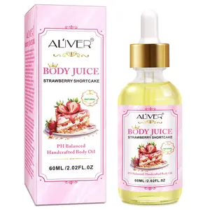 60ML Aliver Body Juice Oil, Low Concentration Gentle Moisturizing Massage Oil, Hydrating Skin Care Essential Oil for Daily Use