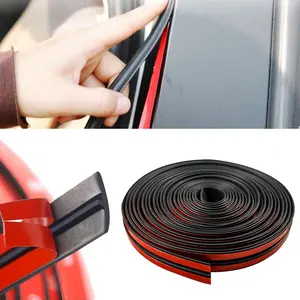 10Ft Car Weather Stripping 19mm Car Windshield Weather Seal Rubber Stripping Trim Weatherstrip Adhesive T Shape Sunroof Seal Cover Leak Sound Proofing