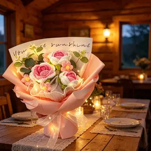Handmade Crochet Flower Bouquet, Ideal for Weddings, Parties, Anniversaries, Christmas, Perfect Gift for Various Occasions
