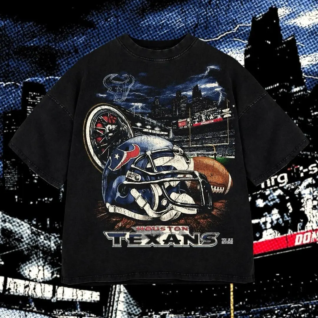 Football Symbol Cool Texas Washed T-Shirt For Men, Graphic Vintage Acid Wash Heavy Cotton Tee, Streetwear Football Oversized Cowboys Texas Mexican Fans, Made In US