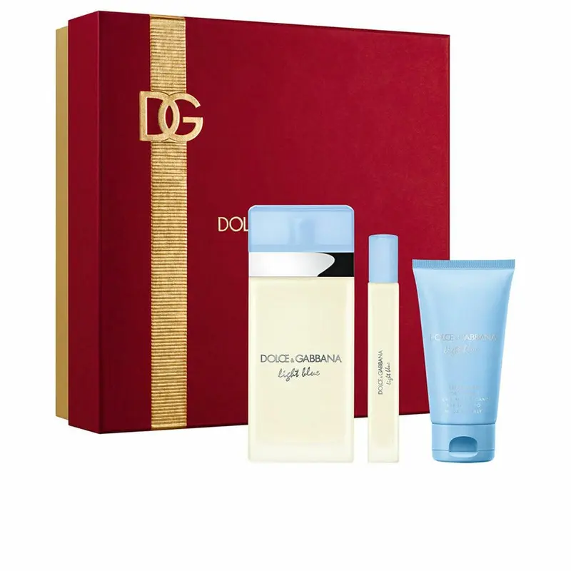 Dolce&Gabbana Light Blue Eau de Toilette for Women, 3 Piece Fragrance Gift Set