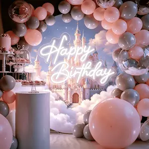 "Happy Birthday" LED Neon Signs - USB powered bakery windows, birthday party venues, home decor and retail displays | Vibrant, eye-catching signs for birthday celebrations