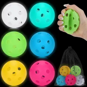 Coopay 6/12 Pack Practice Balls Glow in The Dark Baseballs Plastic Soft Baseballs with Drawstring Bag for Indoor Outdoor Night Training, Backyard Games Batting Hitting Softballs2026