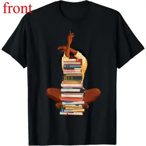 Afro Girl Reading Books Stack Black Woman Book Lover Sweatshirt - Cute Librarian Reading Lover Gift