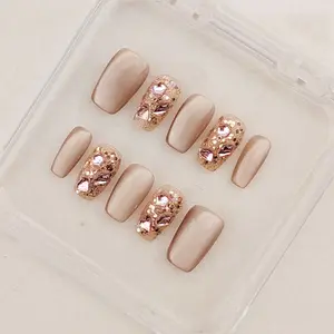 i Nail LUXE MINIMAL 10PCS Handmade Press On Nails Reusable 3D Gel Summer / 2025