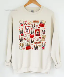 French Bulldog Valentine Cookies Crewneck Sweatshirt - Unisex