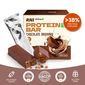 RNI Chocolate Brownie Protein Bar with 22g Protein (38% High Protein) — Zero Sugar, Gluten Free, Low Calorie with Protein Crisps, Keto-Friendly, Nutritious Snacks to Support Energy, Perfect for Post-Workout & Healthy Snacking, 12 Bars#DealsForYouDays