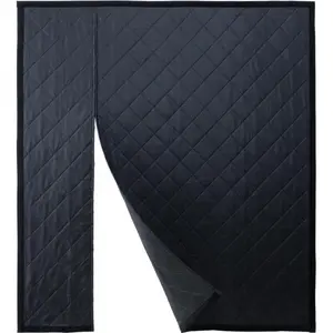 Reversible Wide Magnetic Thermal Insulated Door Curtain for Winter,Thicken Polyester Fiberfill & Heavy Duty Oxford Cloth,Temporary Window Insulation Cover Curtain for French Sliding Door,62"x81"