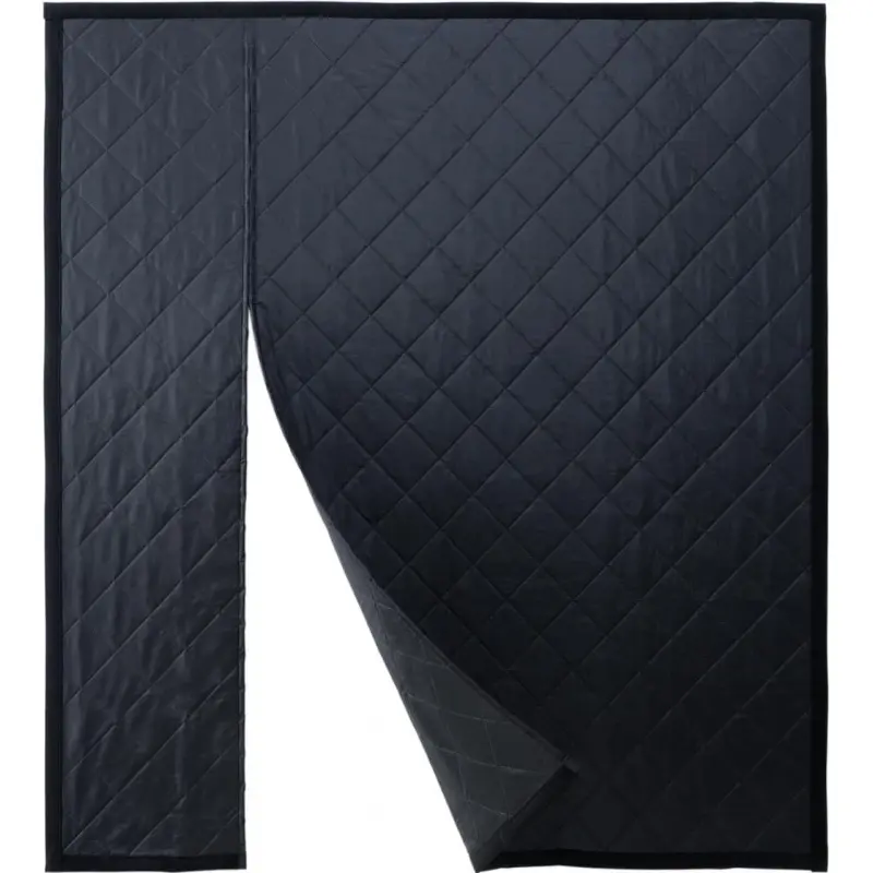 Reversible Wide Magnetic Thermal Insulated Curtain - Thick Polyester Fiberfill, Heavy Duty Fabric Room Divider for Winter, Attic, Temporary Insulation Cover for French Sliding Doors, 62"x81", 48 Powerful Magnets
