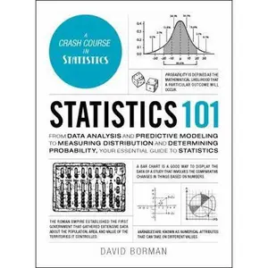 USED-Statistics 101: From Data Analysis and Predictive Modeling to Measuring Distribution and Determining Probability, Your Essential Guide to Statistics by Borman, David (Hardcover)