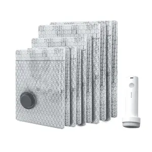 Pack Smarter, Not Heavier! Rechargeable Travel Vacuum Bags with Electric Air Pump, 9-Piece Set Saves 70% Luggage Space Instantly, Perfect for Family Trips, Holiday Packing & Moving Abroad, Keep Clothes Organized & Wrinkle-Free! #TravelHack