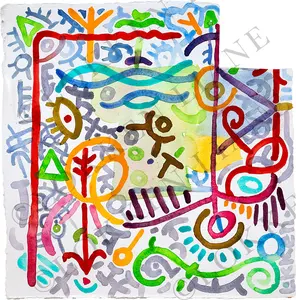 Fine Art Watercolor "Doodles"-PRINT