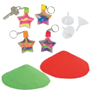 Sand Art Christmas Tree Necklace Craft Kit for 24