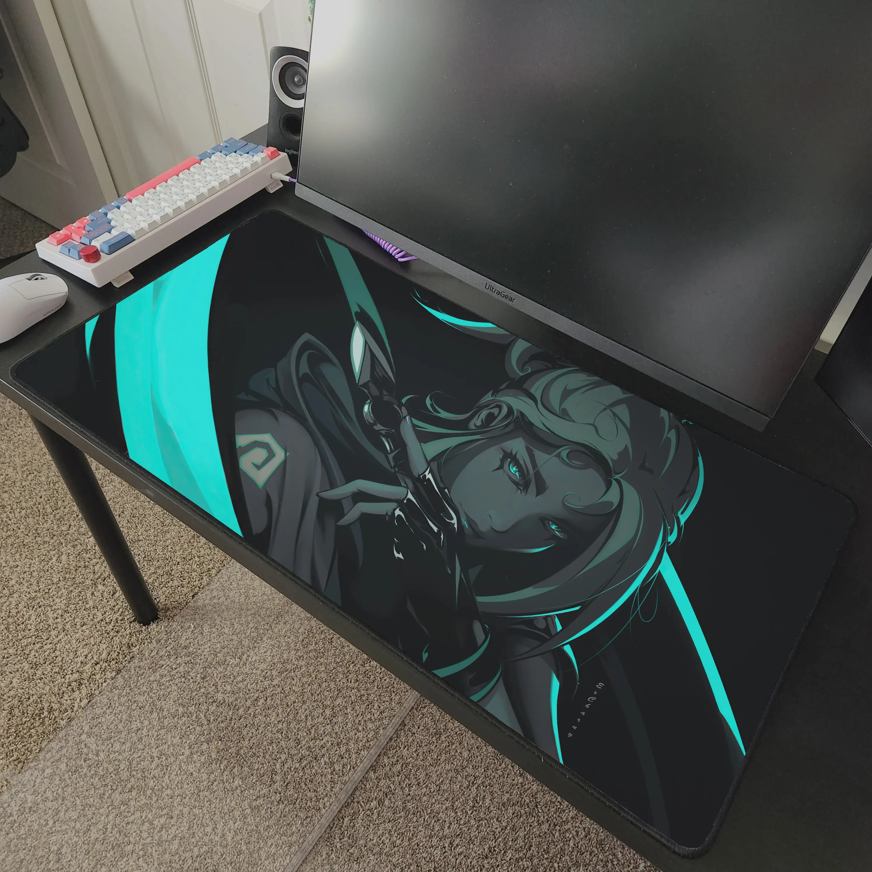Jet Valorant Desk Mat Mousepad 31.5" x 15.5"