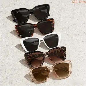 5-Piece Vintage Oversized Cat Eye Sunglasses Set – Retro Trendy Unisex Eyewear with UV Protection, Lightweight PC Frame Fashion Shades, Ideal for Summer Travel, Beach Trips, Driving & Daily Casual Outfits