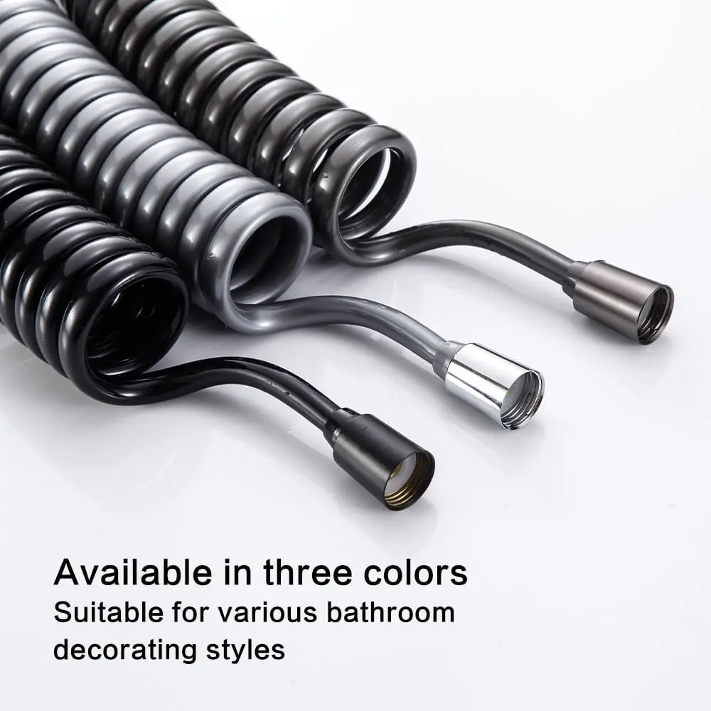 New 1.5/2/3/5M Spring Flexible Retractable Hose For Shower Head Toilet Bidet Pipe Plumbing Bathroom Spiral Flexible Shower Hose