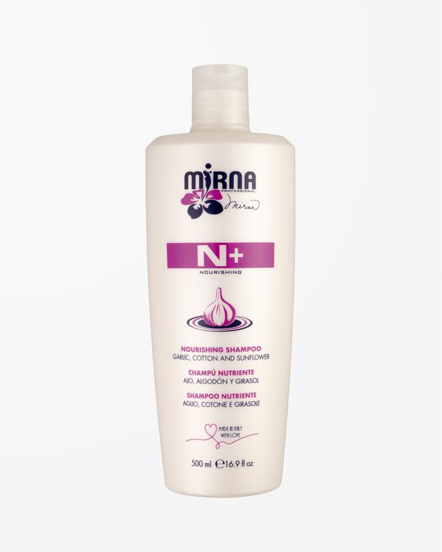 Mirna Professional Nourishing Shampoo Infused w/ Garlic and Sunflower Seed Oil. 500ml - 16.9oz