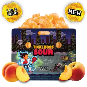 Final Boss Sour - Punch-Out Peaches (Level 2) (1 or 4-Pack)
