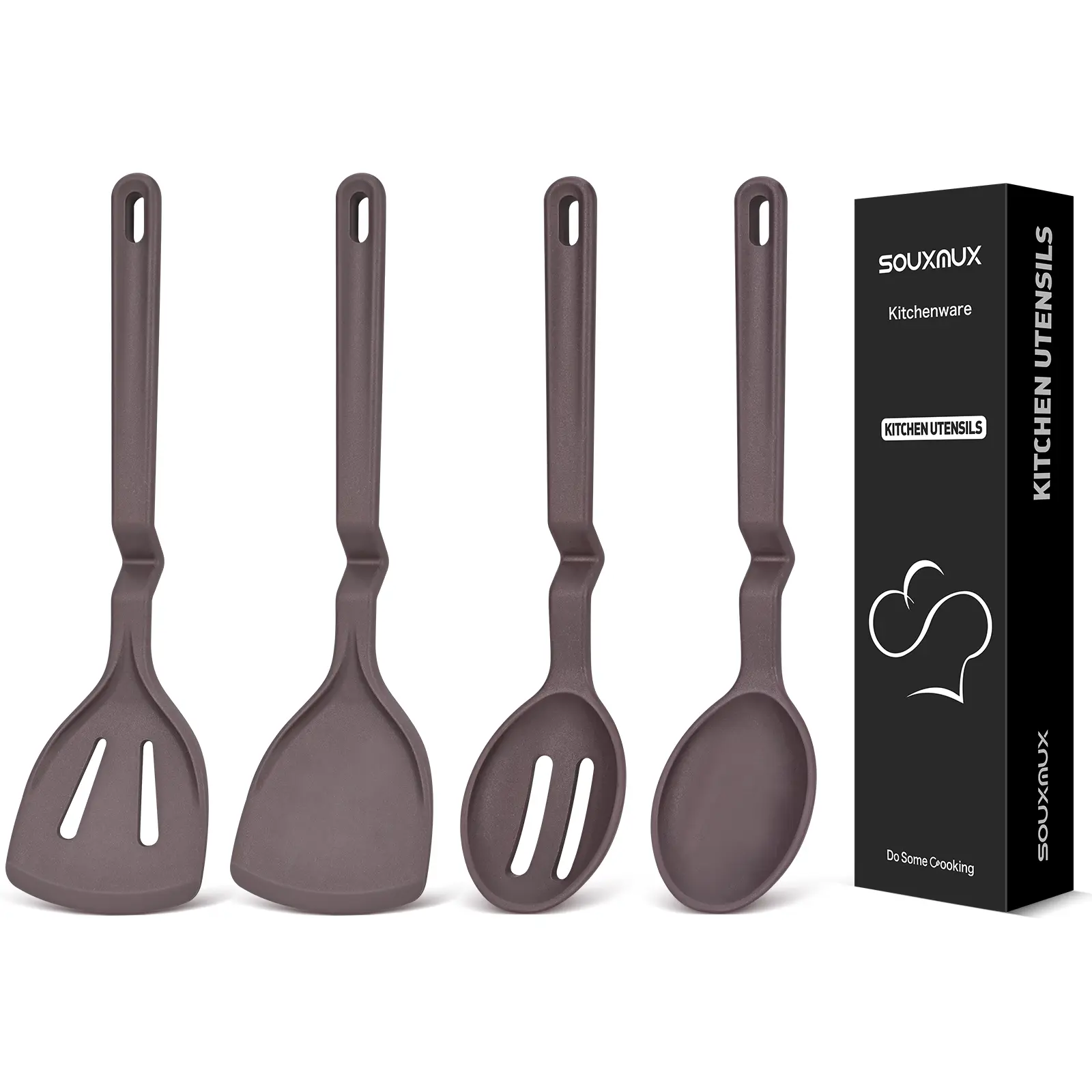 Handles that never touch your counter. Stackable, non-scratch, and a full set for every task. Cooking Utensils Set#kitchengadgets#siliconeutensils #homehacks