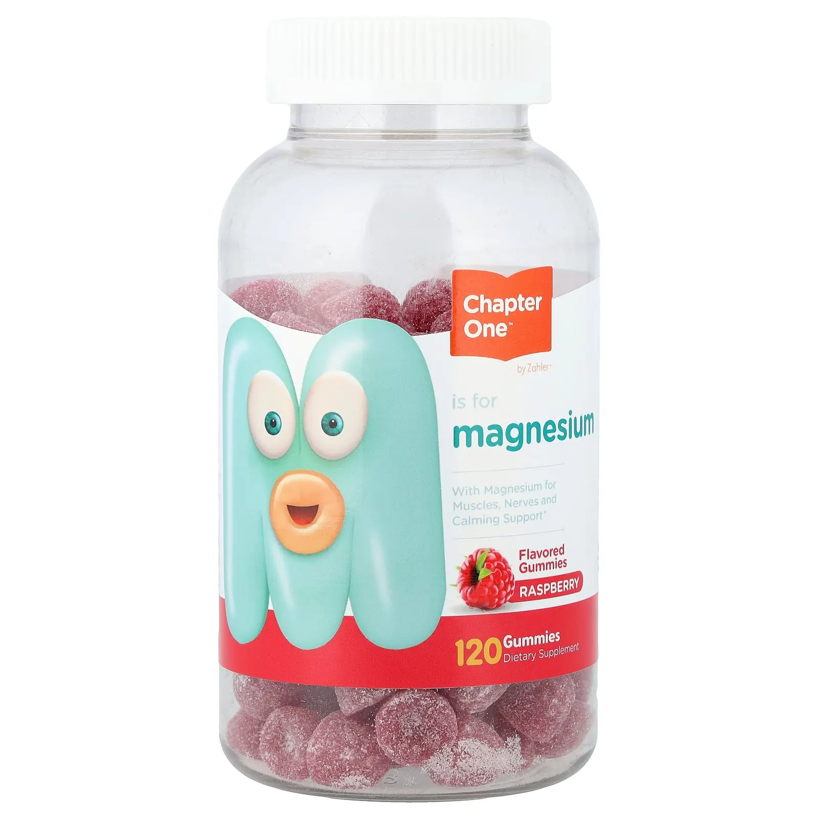 Zahler Chapter One, Magnesium Gummies, Raspberry, 120 Gummies (50 mg per Gummy)