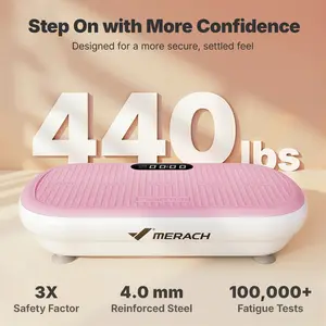 【Live Link only】Merach High-Power Vibration Plate Exercise Machine 440lbs Weight Capacity Bluetooth Remote Control 4 Workout Modes for Home Gym Fitness Equipment for Women Summervibes